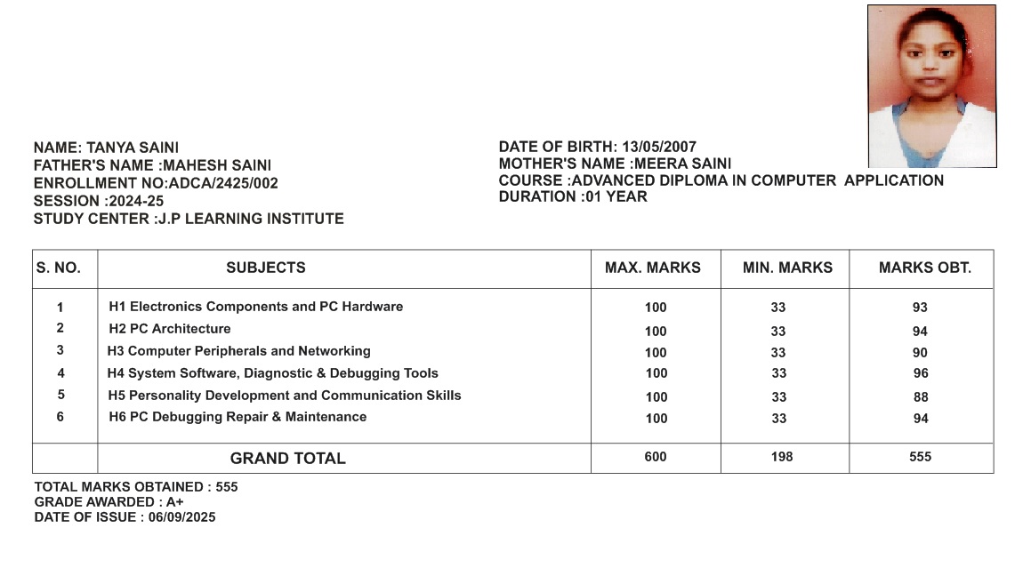 No.1 Computer Center in India